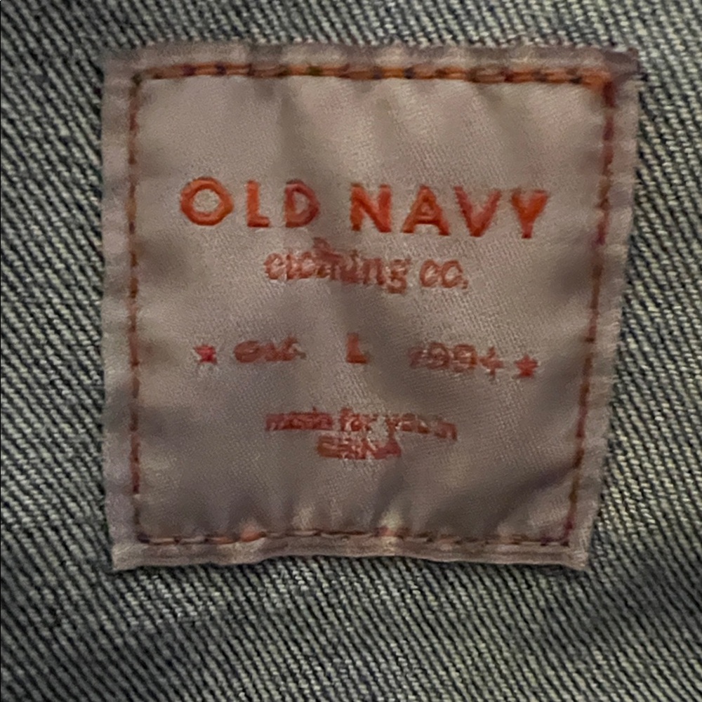 Old Navy Blue Jean Jacket Vintage style darker denim - Picture 3 of 4